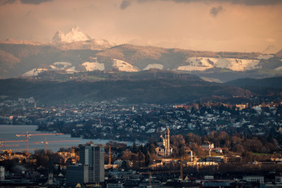 (299) Zürich winter sunset