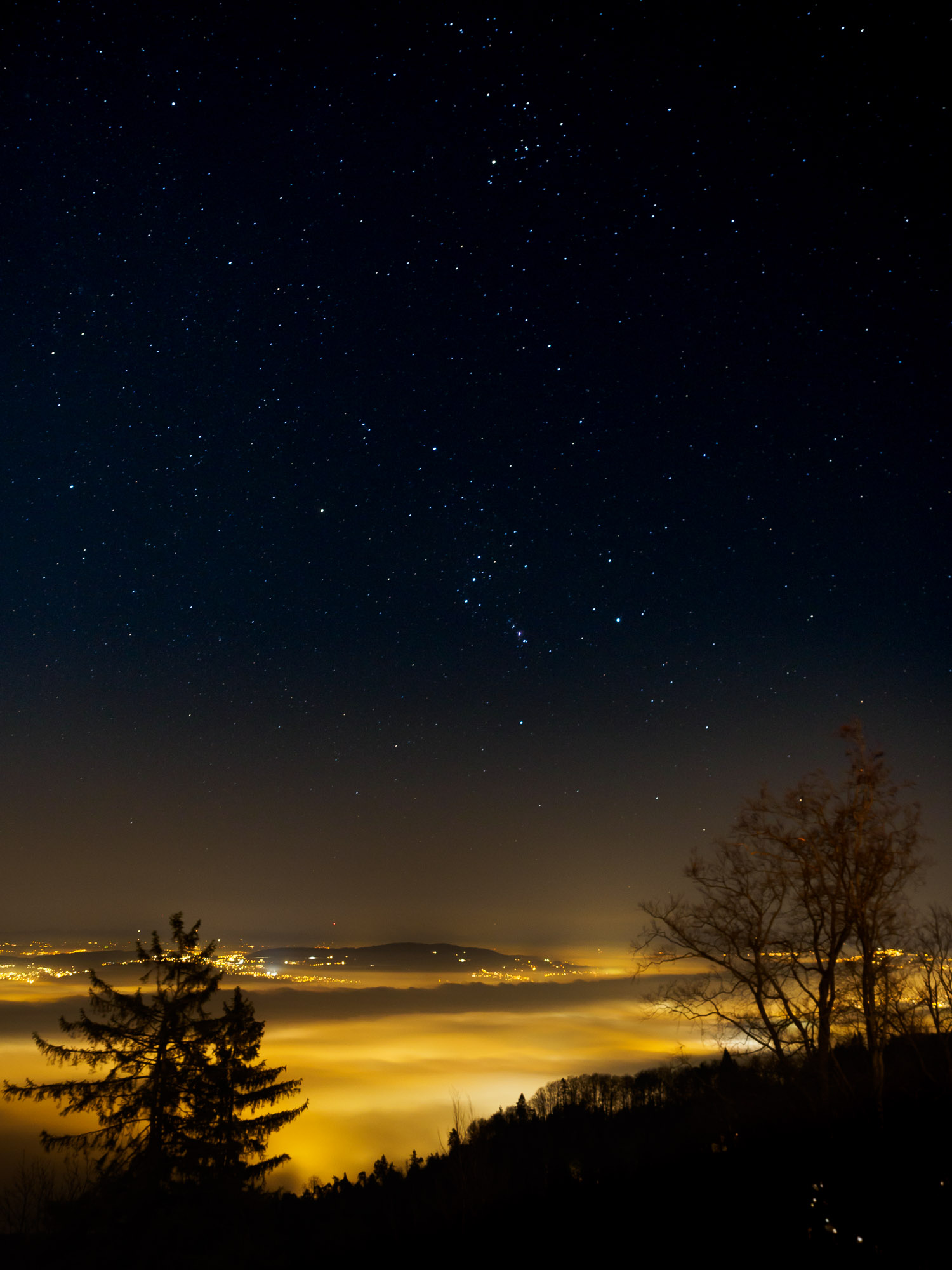 (6) Sternbild Orion über Nebelmeer